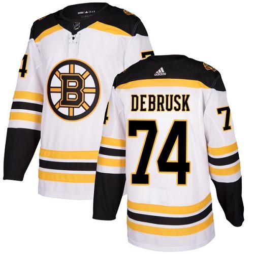 Adidas Bruins #74 Jake DeBrusk White Road Authentic Stitched NHL Jersey Adidas Bruins #74 Jake DeBrusk White Road Authentic Stitched NHL Jersey
