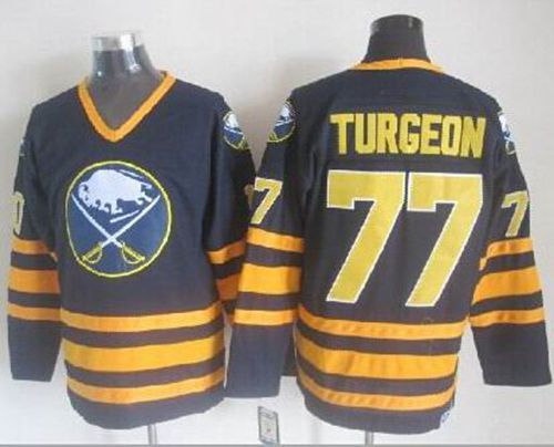 Sabres #77 Pierre Turgeon Navy Blue CCM Throwback Stitched NHL Jersey Sabres #77 Pierre Turgeon Navy Blue CCM Throwback Stitched NHL Jersey