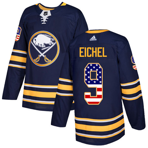 Adidas Sabres #9 Jack Eichel Navy Blue Home Authentic USA Flag Stitched NHL Jersey Adidas Sabres #9 Jack Eichel Navy Blue Home Authentic USA Flag Stitched NHL Jersey