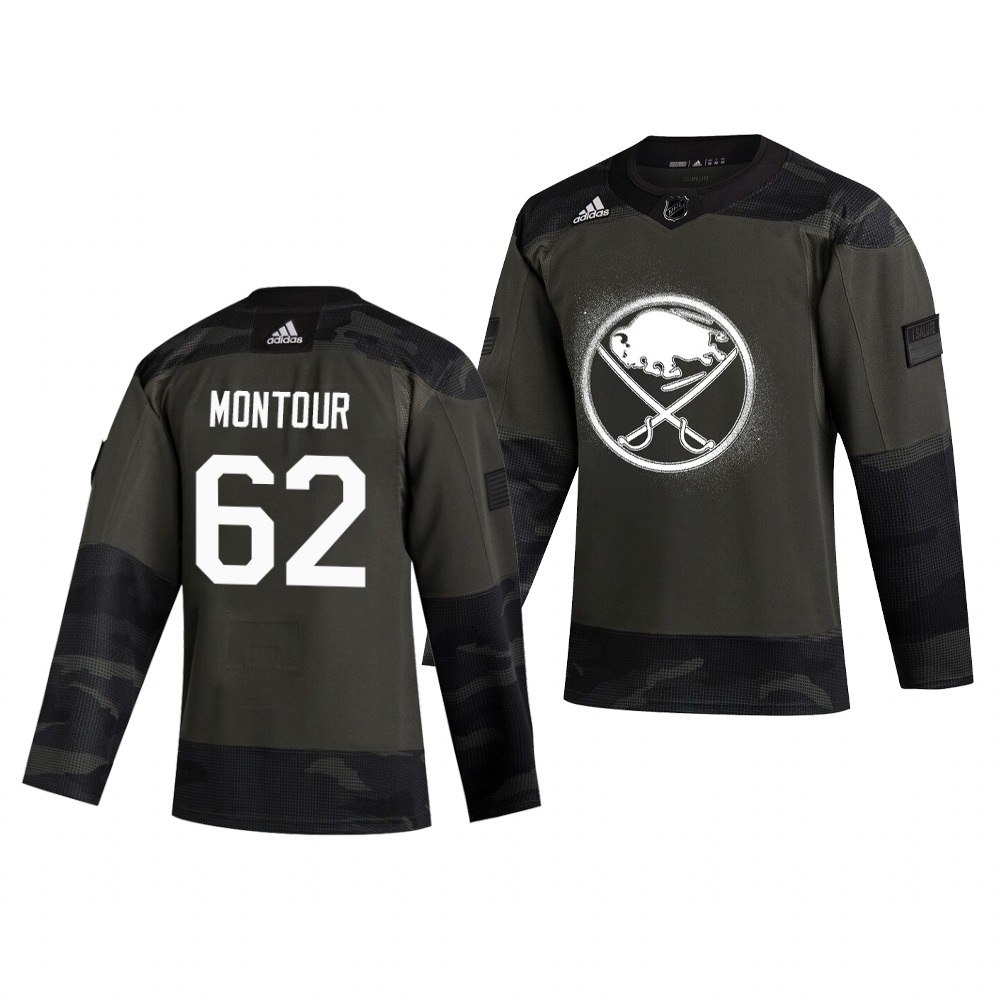 Buffalo Sabres #62 Brandon Montour Adidas 2019 Veterans Day Men's Authentic Practice NHL Jersey Camo Buffalo Sabres #62 Brandon Montour Adidas 2019 Veterans Day Men's Authentic Practice NHL Jersey Camo