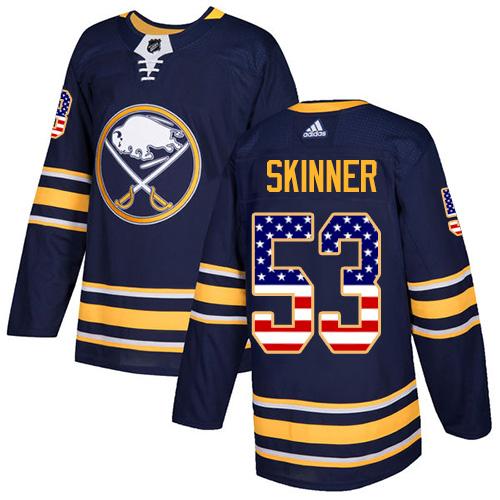 Adidas Sabres #53 Jeff Skinner Navy Blue Home Authentic USA Flag Stitched NHL Jersey Adidas Sabres #53 Jeff Skinner Navy Blue Home Authentic USA Flag Stitched NHL Jersey