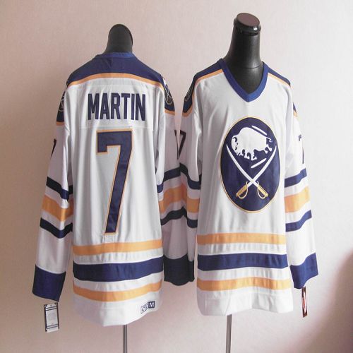 CCM Throwback Sabres #7 Martin White Stitched NHL Jersey CCM Throwback Sabres #7 Martin White Stitched NHL Jersey