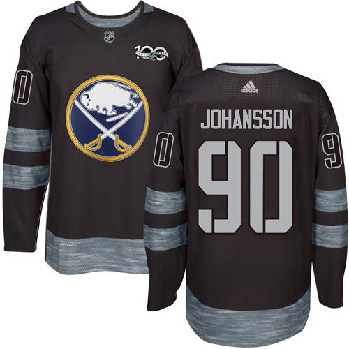 Adidas Sabres #90 Marcus Johansson Black 1917-2017 100th Anniversary Stitched NHL Jersey