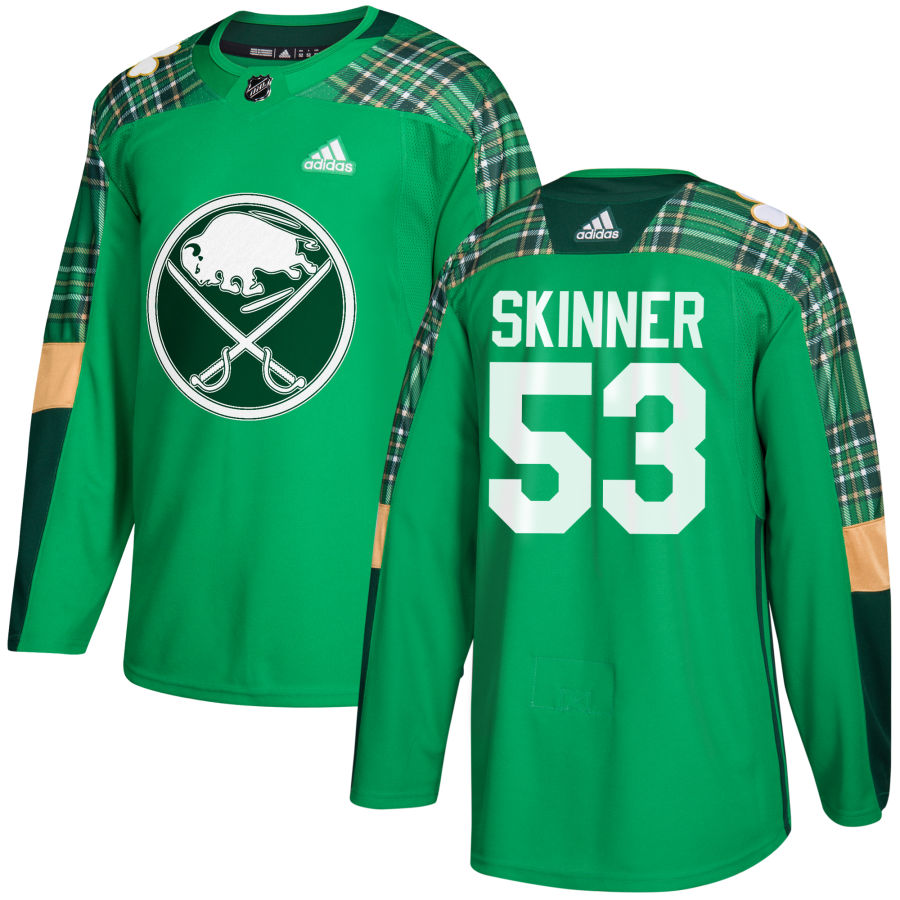 Adidas Sabres #53 Jeff Skinner adidas Green St. Patrick's Day Authentic Practice Stitched NHL Jersey Adidas Sabres #53 Jeff Skinner adidas Green St. Patrick's Day Authentic Practice Stitched NHL Jersey