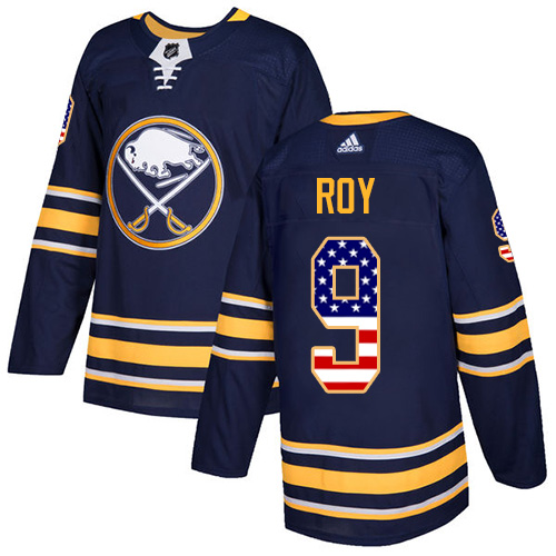 Adidas Sabres #9 Derek Roy Navy Blue Home Authentic USA Flag Stitched NHL Jersey Adidas Sabres #9 Derek Roy Navy Blue Home Authentic USA Flag Stitched NHL Jersey