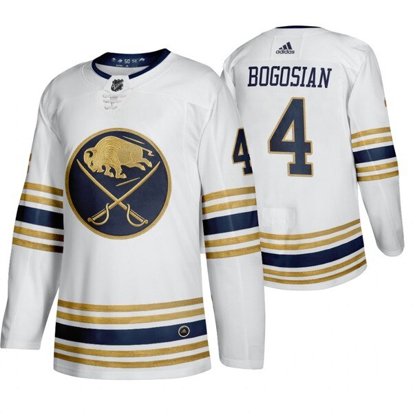 Buffalo Sabres #4 Zach Bogosian White 50th Anniversary Third 2019-20 Jersey