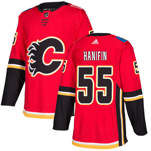 Adidas Flames #55 Noah Hanifin Red Home Authentic Stitched NHL Jersey Adidas Flames #55 Noah Hanifin Red Home Authentic Stitched NHL Jersey