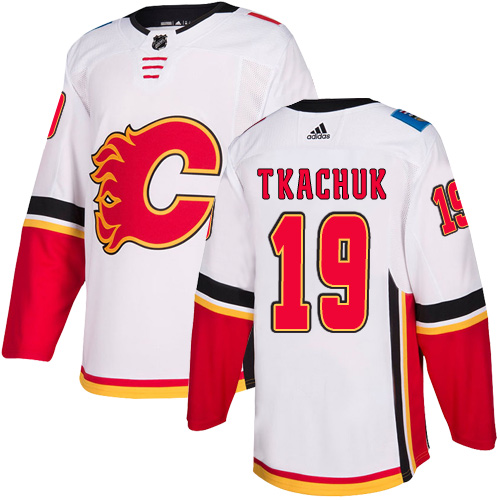 Adidas Flames #19 Matthew Tkachuk White Road Authentic Stitched NHL Jersey Adidas Flames #19 Matthew Tkachuk White Road Authentic Stitched NHL Jersey