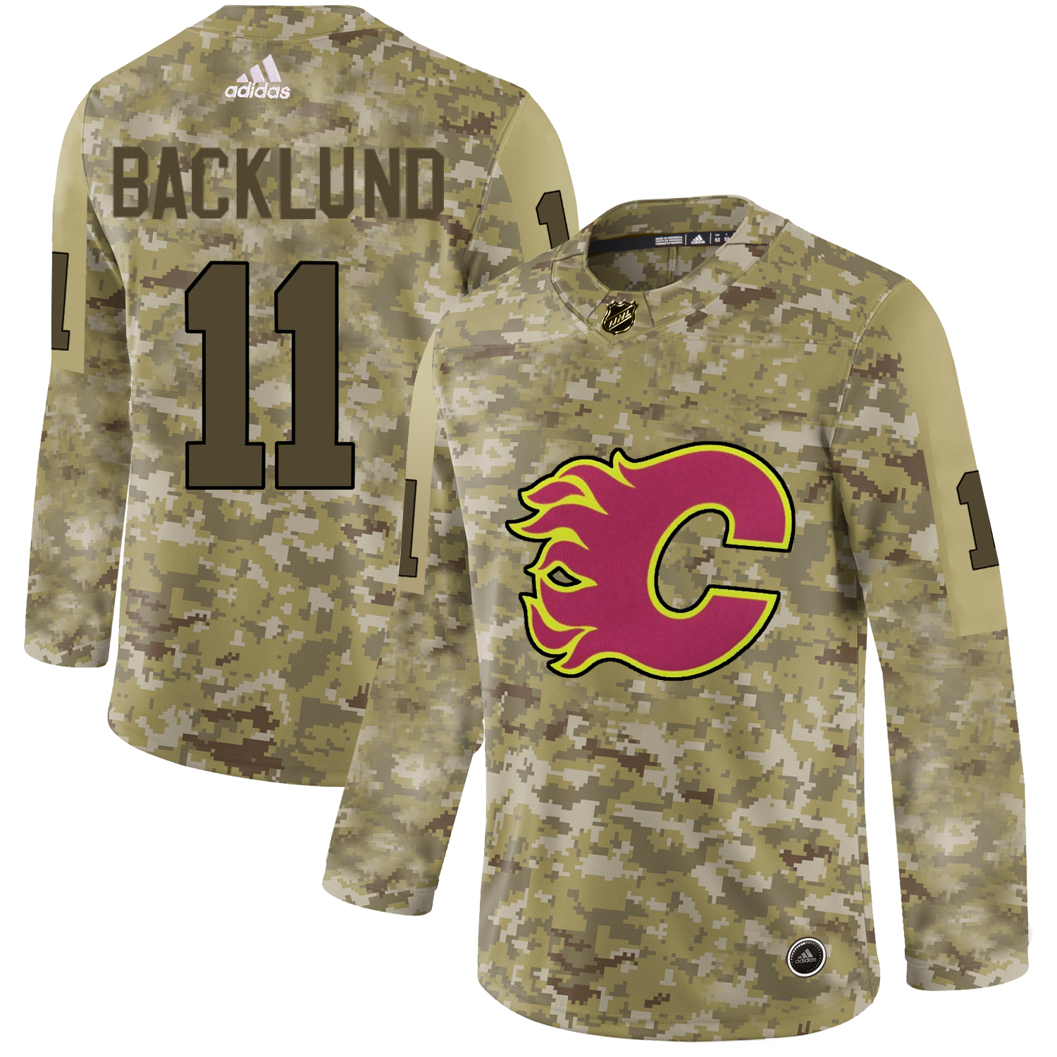 Adidas Flames #11 Mikael Backlund Camo Authentic Stitched NHL Jersey Adidas Flames #11 Mikael Backlund Camo Authentic Stitched NHL Jersey