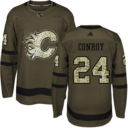 Adidas Flames #24 Craig Conroy Green Salute to Service Stitched NHL Jersey Adidas Flames #24 Craig Conroy Green Salute to Service Stitched NHL Jersey