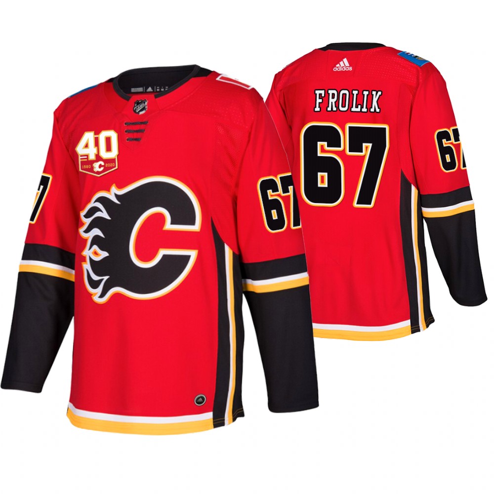 Adidas Calgary Flames #67 Michael Frolik 40th Anniversary Third 2019-20 NHL Jersey Adidas Calgary Flames #67 Michael Frolik 40th Anniversary Third 2019-20 NHL Jersey