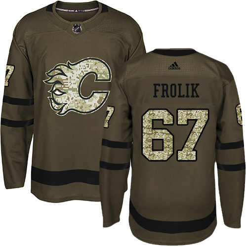 Adidas Flames #67 Michael Frolik Green Salute to Service Stitched NHL Jersey Adidas Flames #67 Michael Frolik Green Salute to Service Stitched NHL Jersey