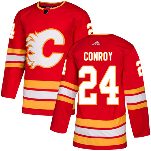 Adidas Flames #24 Craig Conroy Red Alternate Authentic Stitched NHL Jersey Adidas Flames #24 Craig Conroy Red Alternate Authentic Stitched NHL Jersey
