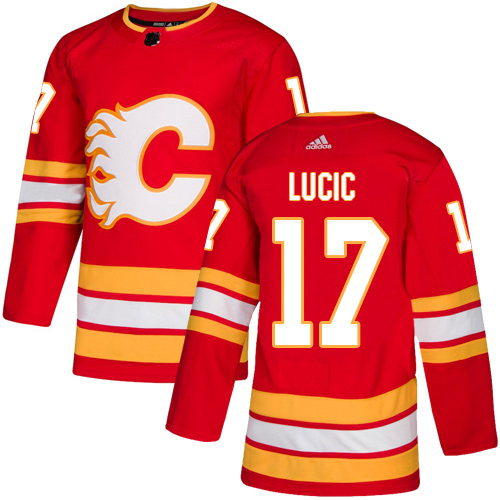 Adidas Flames #17 Milan Lucic Red Alternate Authentic Stitched NHL Jersey Adidas Flames #17 Milan Lucic Red Alternate Authentic Stitched NHL Jersey