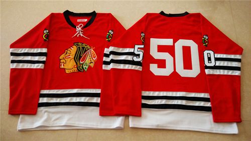 Mitchell And Ness 1960-61 Blackhawks #50 Corey Crawford Red Stitched NHL Jersey Mitchell And Ness 1960-61 Blackhawks #50 Corey Crawford Red Stitched NHL Jersey