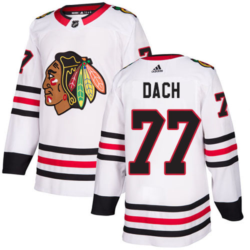 Adidas Blackhawks #77 Kirby Dach White Road Authentic Stitched NHL Jersey Adidas Blackhawks #77 Kirby Dach White Road Authentic Stitched NHL Jersey