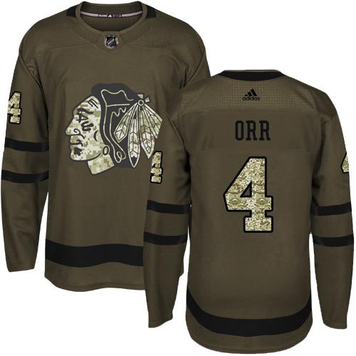 Adidas Blackhawks #4 Bobby Orr Green Salute to Service Stitched NHL Jersey Adidas Blackhawks #4 Bobby Orr Green Salute to Service Stitched NHL Jersey
