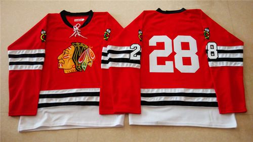 Mitchell And Ness 1960-61 Blackhawks #28 Steve Larmer Red Stitched NHL Jersey Mitchell And Ness 1960-61 Blackhawks #28 Steve Larmer Red Stitched NHL Jersey