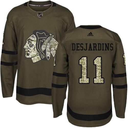 Adidas Blackhawks #11 Andrew Desjardins Green Salute to Service Stitched NHL Jersey Adidas Blackhawks #11 Andrew Desjardins Green Salute to Service Stitched NHL Jersey