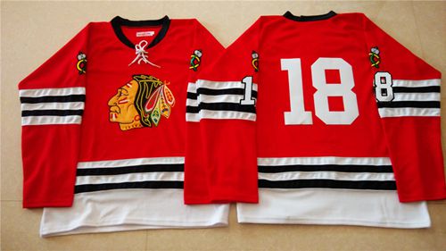 Mitchell And Ness 1960-61 Blackhawks #18 Denis Savard Red Stitched NHL Jersey Mitchell And Ness 1960-61 Blackhawks #18 Denis Savard Red Stitched NHL Jersey