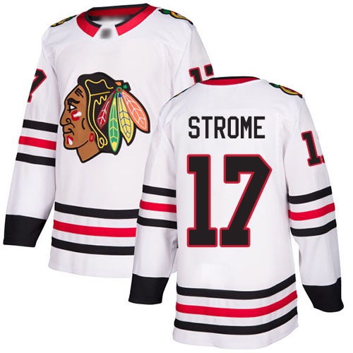 Adidas Blackhawks #17 Dylan Strome White Road Authentic Stitched NHL Jersey Adidas Blackhawks #17 Dylan Strome White Road Authentic Stitched NHL Jersey