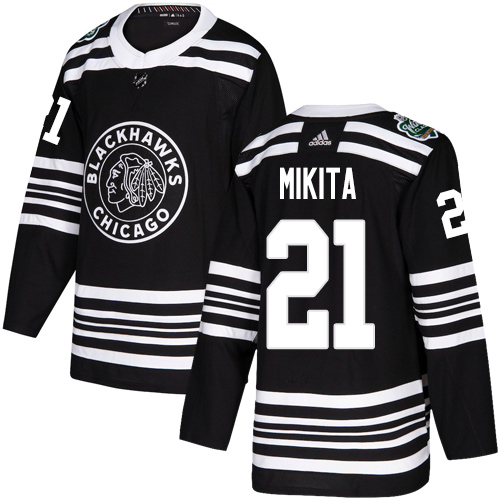 Adidas Blackhawks #21 Stan Mikita Black Authentic 2019 Winter Classic Stitched NHL Jersey Adidas Blackhawks #21 Stan Mikita Black Authentic 2019 Winter Classic Stitched NHL Jersey