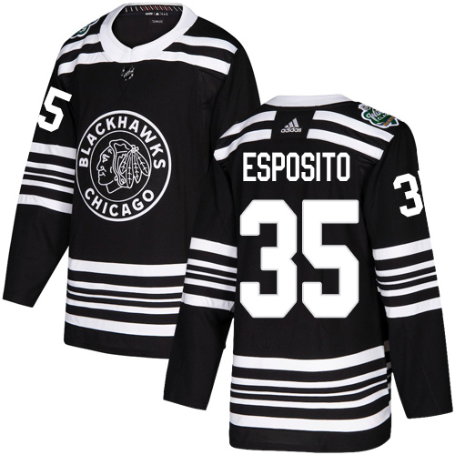 Adidas Blackhawks #35 Tony Esposito Black Authentic 2019 Winter Classic Stitched NHL Jersey Adidas Blackhawks #35 Tony Esposito Black Authentic 2019 Winter Classic Stitched NHL Jersey