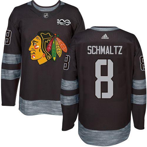 Adidas Blackhawks #8 Nick Schmaltz Black 1917-2017 100th Anniversary Stitched NHL Jersey Adidas Blackhawks #8 Nick Schmaltz Black 1917-2017 100th Anniversary Stitched NHL Jersey