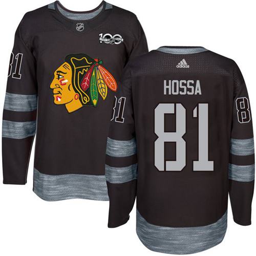 Adidas Blackhawks #81 Marian Hossa Black 1917-2017 100th Anniversary Stitched NHL Jersey Adidas Blackhawks #81 Marian Hossa Black 1917-2017 100th Anniversary Stitched NHL Jersey