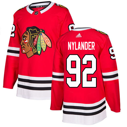 Adidas Blackhawks #92 Alexander Nylander Red Home Authentic Stitched NHL Jersey Adidas Blackhawks #92 Alexander Nylander Red Home Authentic Stitched NHL Jersey