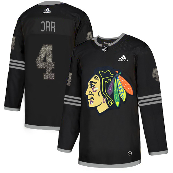 Adidas Blackhawks #4 Bobby Orr Black Authentic Classic Stitched NHL Jersey Adidas Blackhawks #4 Bobby Orr Black Authentic Classic Stitched NHL Jersey