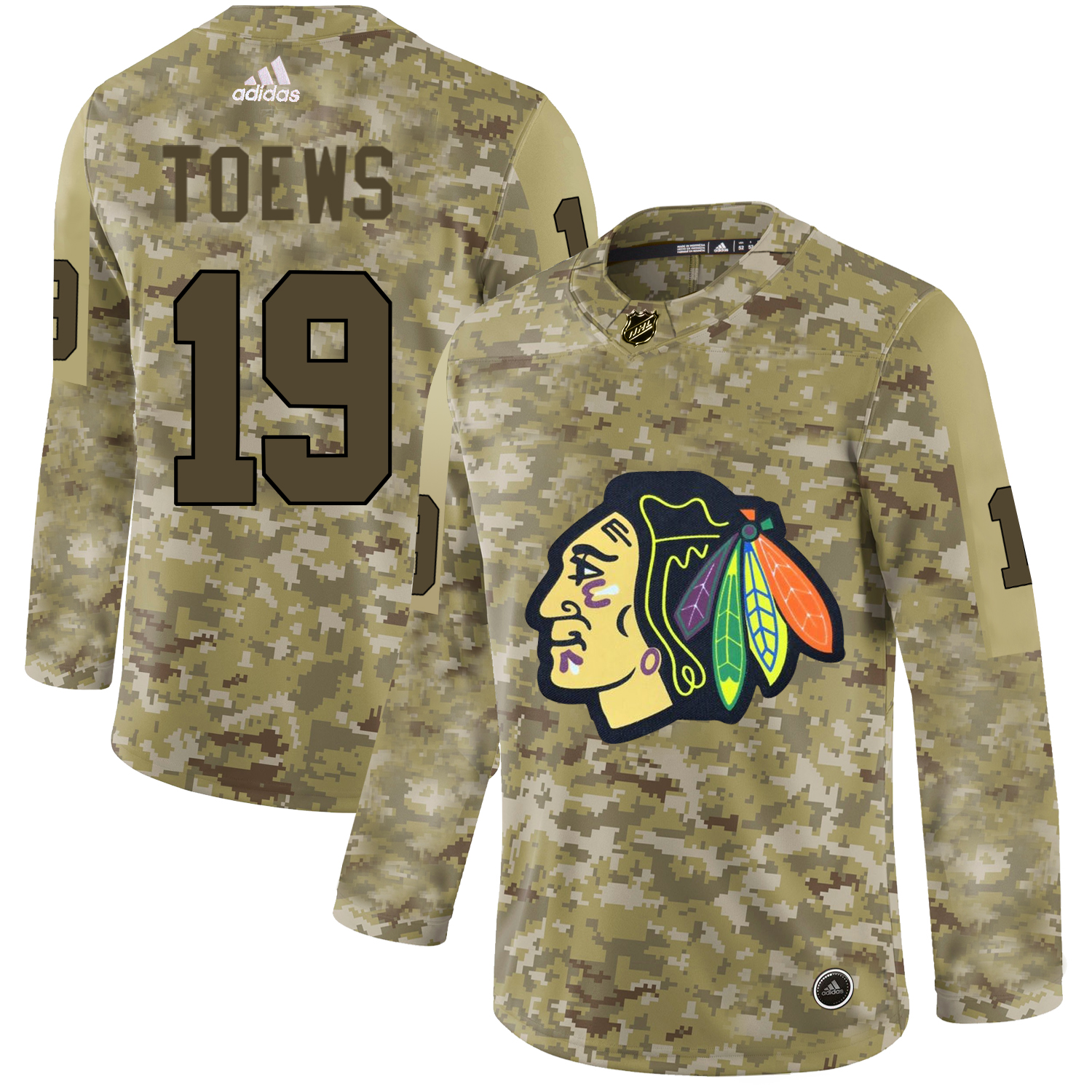 Adidas Blackhawks #19 Jonathan Toews Camo Authentic Stitched NHL Jersey Adidas Blackhawks #19 Jonathan Toews Camo Authentic Stitched NHL Jersey