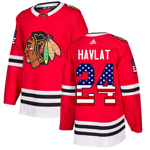 Adidas Blackhawks #24 Martin Havlat Red Home Authentic USA Flag Stitched NHL Jersey Adidas Blackhawks #24 Martin Havlat Red Home Authentic USA Flag Stitched NHL Jersey