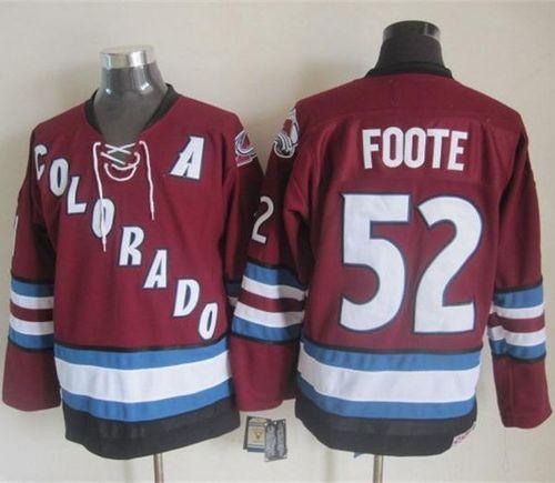 Avalanche #52 Adam Foote Red CCM Throwback Stitched NHL Jersey Avalanche #52 Adam Foote Red CCM Throwback Stitched NHL Jersey