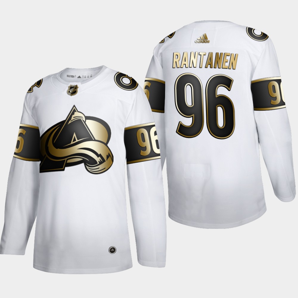 Colorado Avalanche #96 Mikko Rantanen Men's Adidas White Golden Edition Limited Stitched NHL Jersey Colorado Avalanche #96 Mikko Rantanen Men's Adidas White Golden Edition Limited Stitched NHL Jersey