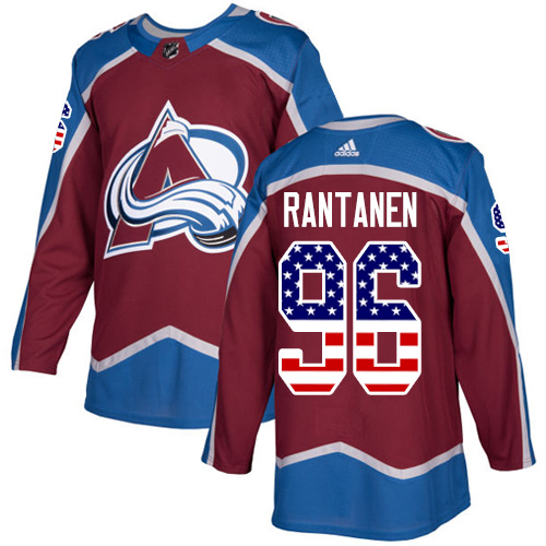 Adidas Avalanche #96 Mikko Rantanen Burgundy Home Authentic USA Flag Stitched NHL Jersey Adidas Avalanche #96 Mikko Rantanen Burgundy Home Authentic USA Flag Stitched NHL Jersey