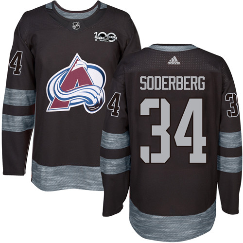 Adidas Avalanche #34 Carl Soderberg Black 1917-2017 100th Anniversary Stitched NHL Jersey Adidas Avalanche #34 Carl Soderberg Black 1917-2017 100th Anniversary Stitched NHL Jersey