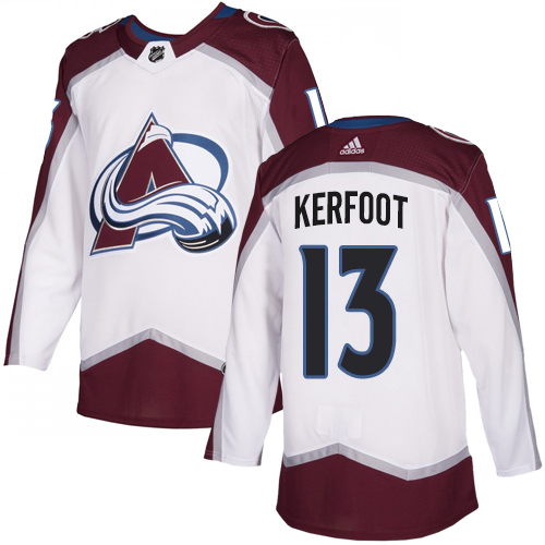 Adidas Avalanche #13 Alexander Kerfoot White Road Authentic Stitched NHL Jersey Adidas Avalanche #13 Alexander Kerfoot White Road Authentic Stitched NHL Jersey