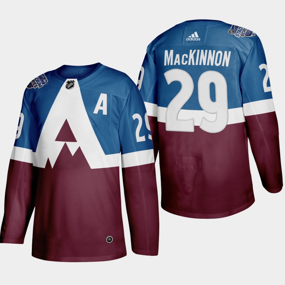 Adidas Colorado Avalanche #29 Nathan Mackinnon Men's 2020 Stadium Series Burgundy Stitched NHL Jersey Adidas Colorado Avalanche #29 Nathan Mackinnon Men's 2020 Stadium Series Burgundy Stitched NHL Jersey