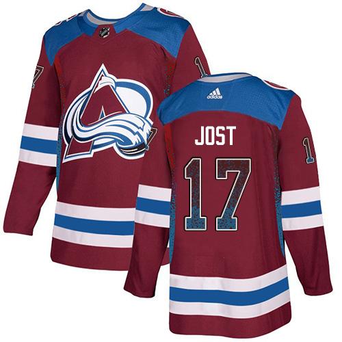 Adidas Avalanche #17 Tyson Jost Burgundy Home Authentic Drift Fashion Stitched NHL Jersey Adidas Avalanche #17 Tyson Jost Burgundy Home Authentic Drift Fashion Stitched NHL Jersey
