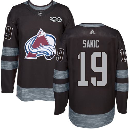Adidas Avalanche #19 Joe Sakic Black 1917-2017 100th Anniversary Stitched NHL Jersey Adidas Avalanche #19 Joe Sakic Black 1917-2017 100th Anniversary Stitched NHL Jersey
