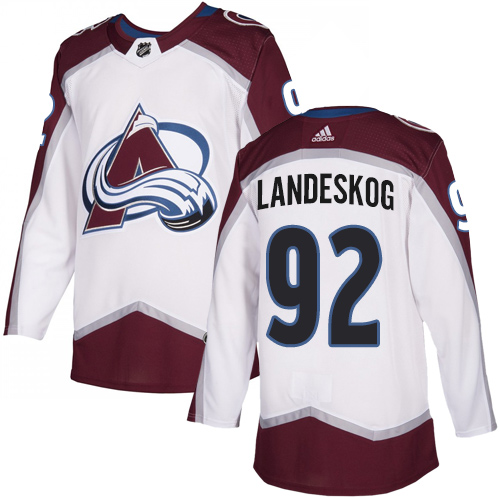 Adidas Avalanche #92 Gabriel Landeskog White Road Authentic Stitched NHL Jersey Adidas Avalanche #92 Gabriel Landeskog White Road Authentic Stitched NHL Jersey