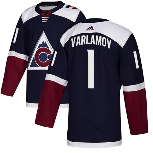Adidas Avalanche #1 Semyon Varlamov Navy Alternate Authentic Stitched NHL Jersey Adidas Avalanche #1 Semyon Varlamov Navy Alternate Authentic Stitched NHL Jersey