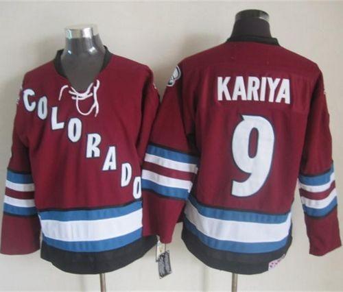 Avalanche #9 Paul Kariya Red CCM Throwback Stitched NHL Jersey Avalanche #9 Paul Kariya Red CCM Throwback Stitched NHL Jersey