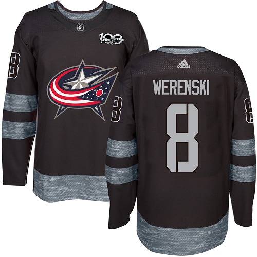 Adidas Blue Jackets #8 Zach Werenski Black 1917-2017 100th Anniversary Stitched NHL Jersey Adidas Blue Jackets #8 Zach Werenski Black 1917-2017 100th Anniversary Stitched NHL Jersey