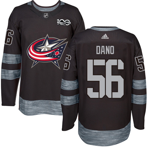 Adidas Blue Jackets #56 Marko Dano Black 1917-2017 100th Anniversary Stitched NHL Jersey