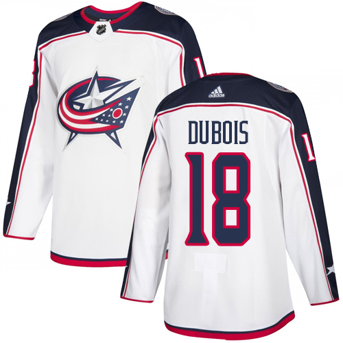 Adidas Blue Jackets #18 Pierre-Luc Dubois White Road Authentic Stitched NHL Jersey Adidas Blue Jackets #18 Pierre-Luc Dubois White Road Authentic Stitched NHL Jersey