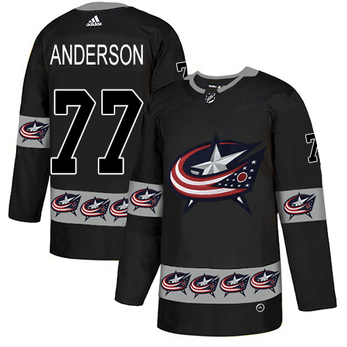 Adidas Blue Jackets #77 Josh Anderson Black Authentic Team Logo Fashion Stitched NHL Jersey Adidas Blue Jackets #77 Josh Anderson Black Authentic Team Logo Fashion Stitched NHL Jersey