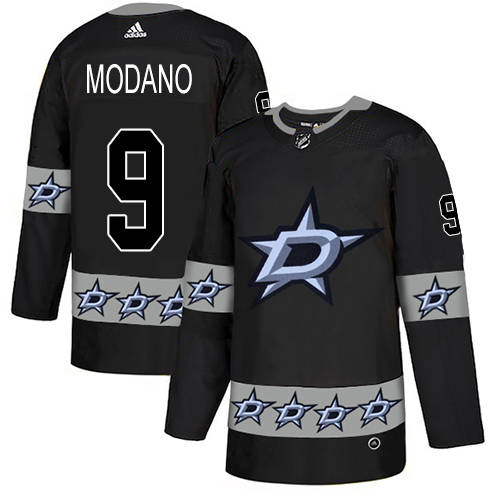 Adidas Stars #9 Mike Modano Black Authentic Team Logo Fashion Stitched NHL Jersey Adidas Stars #9 Mike Modano Black Authentic Team Logo Fashion Stitched NHL Jersey