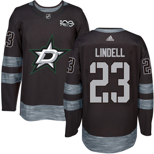 Adidas Stars #23 Esa Lindell Black 1917-2017 100th Anniversary Stitched NHL Jersey Adidas Stars #23 Esa Lindell Black 1917-2017 100th Anniversary Stitched NHL Jersey